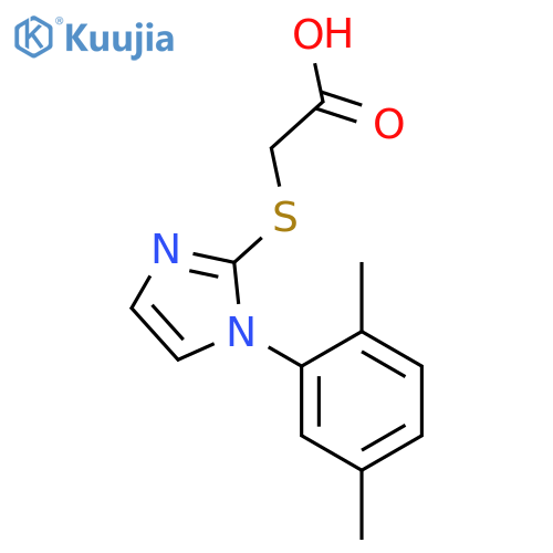 2-{1-(2,5-Dimethylphenyl)-1H-imidazol-2-ylsulfanyl}acetic Acid structure