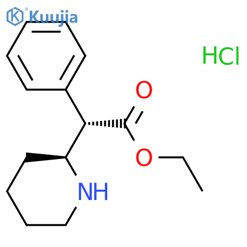 (S)-Ethyl 2-phenyl-2-((S)-piperidin-2-yl)acetate hydrochloride structure