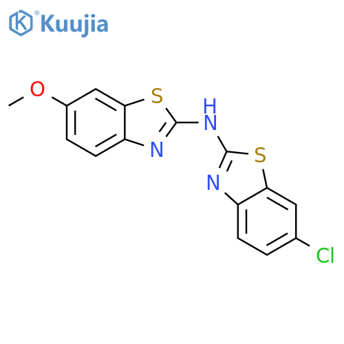 6-chloro-N-(6-methoxy-1,3-benzothiazol-2-yl)-1,3-benzothiazol-2-amine structure