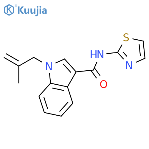 1H-Indole-3-carboxamide, 1-(2-methyl-2-propenyl)-N-2-thiazolyl- structure