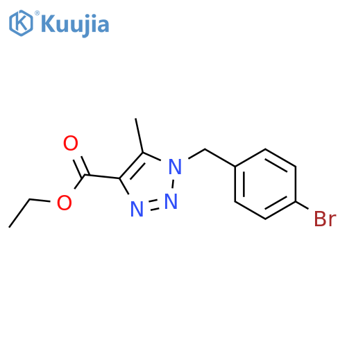 Ethyl 1-(4-bromobenzyl)-5-methyl-1H-1,2,3-triazole-4-carboxylate structure