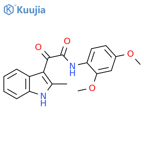 N-(2,4-dimethoxyphenyl)-2-(2-methyl-1H-indol-3-yl)-2-oxoacetamide structure