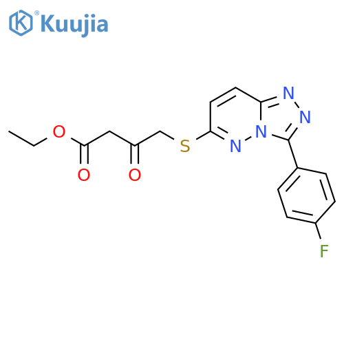 ethyl 4-{3-(4-fluorophenyl)-1,2,4triazolo4,3-bpyridazin-6-ylsulfanyl}-3-oxobutanoate structure