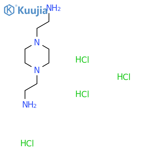 2-[4-(2-Amino-ethyl)-piperazin-1-yl]-ethylamine tetrahydrochloride structure