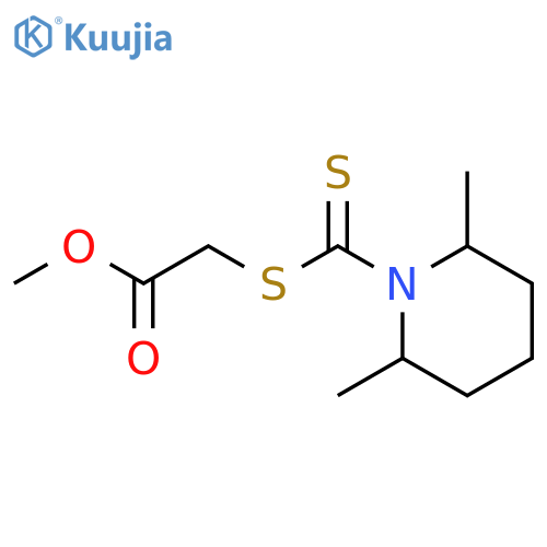 methyl 2-(2,6-dimethylpiperidine-1-carbothioylsulfanyl)acetate structure