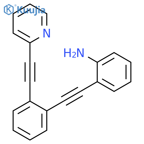 BENZENAMINE, 2-[[2-(2-PYRIDINYLETHYNYL)PHENYL]ETHYNYL]- structure