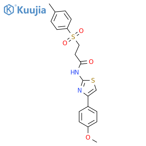 N-4-(4-methoxyphenyl)-1,3-thiazol-2-yl-3-(4-methylbenzenesulfonyl)propanamide structure