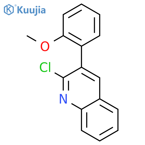 Quinoline, 2-chloro-3-(2-methoxyphenyl)- structure