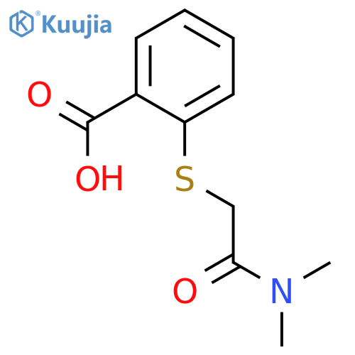 2-{(Dimethylcarbamoyl)methylsulfanyl}benzoic acid structure