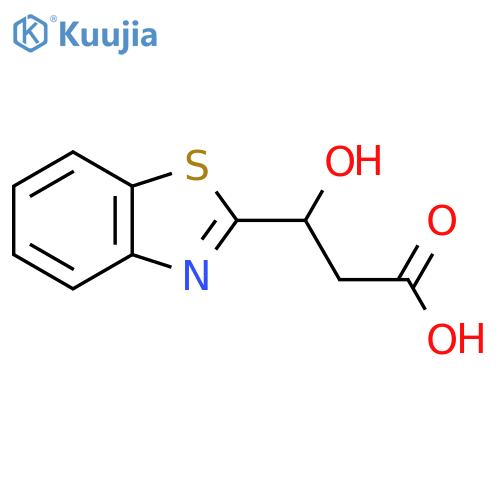 3-(1,3-benzothiazol-2-yl)-3-hydroxypropanoic acid structure
