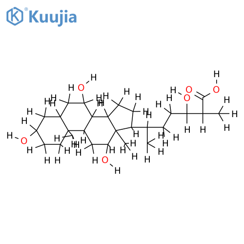 (25Xi)-3xi.7xi.12xi.24xi-tetrahydroxy-5beta-cholestanoic acid-(26) structure