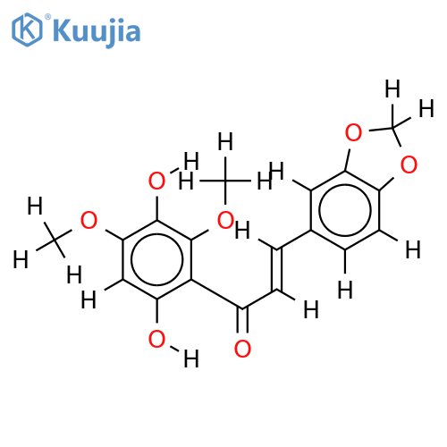 2',5'-dihydroxy-4'6'-dimethoxy-3,4-methylenedioxychalcone structure