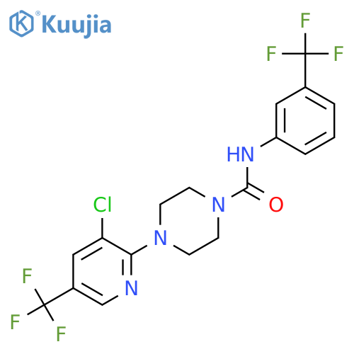 1-Piperazinecarboxamide,4-[3-chloro-5-(trifluoromethyl)-2-pyridinyl]-N-[3-(trifluoromethyl)phenyl]- structure