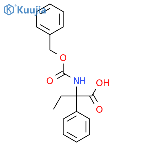2-{(benzyloxy)carbonylamino}-2-phenylbutanoic acid structure