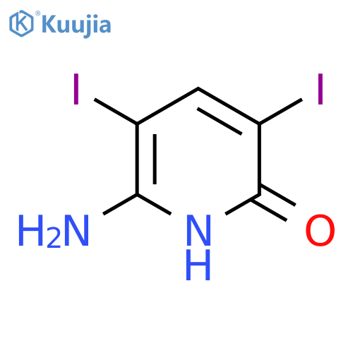 6-amino-3,5-diiodo-1h-pyridin-2-one structure