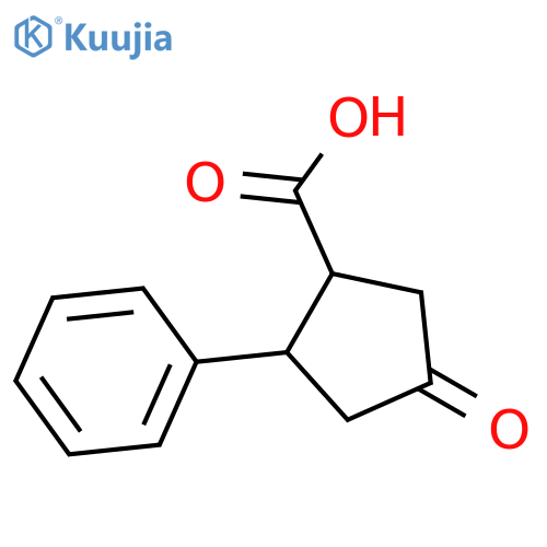 4-Oxo-2-phenyl-cyclopentanecarboxylic acid structure