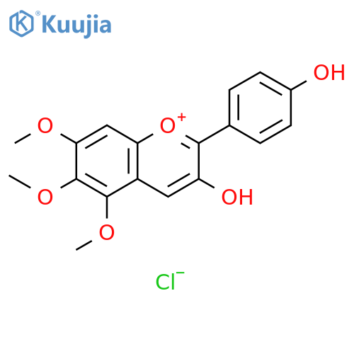 3,4'-Dihydroxy-5,6,7-trimethoxyflavylium Chloride structure