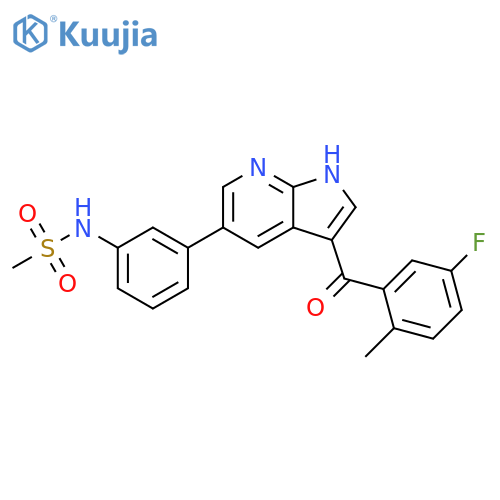 Methanesulfonamide, N-[3-[3-(5-fluoro-2-methylbenzoyl)-1H-pyrrolo[2,3-b]pyridin-5-yl]phenyl]- structure