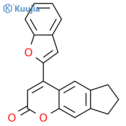 4-(1-benzofuran-2-yl)-2H,6H,7H,8H-cyclopentagchromen-2-one structure