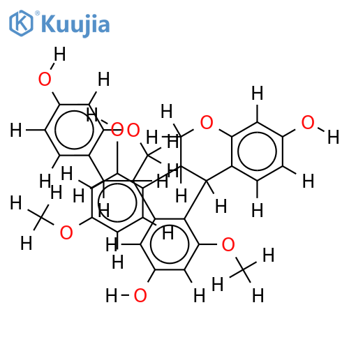 (3S,4R,3'S)-4-(6',7-Dihydroxy-4'-methoxyisoflavan-3'-yl)-2',7-dihydroxy-4'-methoxyisoflavan structure
