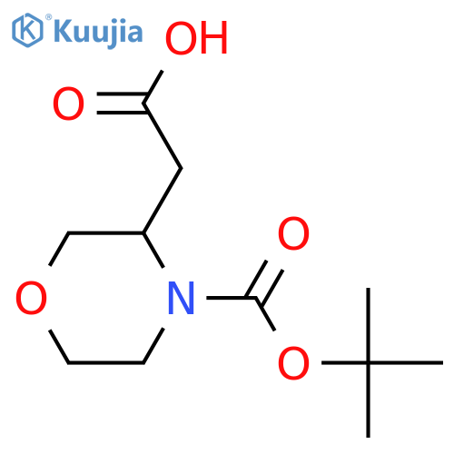 2-{4-[(tert-butoxy)carbonyl]morpholin-3-yl}acetic acid structure