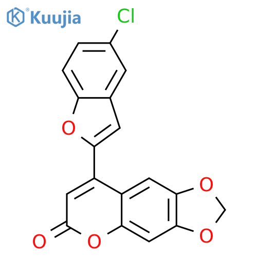 8-(5-chloro-1-benzofuran-2-yl)-2H,6H-1,3dioxolo4,5-gchromen-6-one structure
