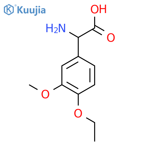 2-amino-2-(4-ethoxy-3-methoxyphenyl)acetic acid structure
