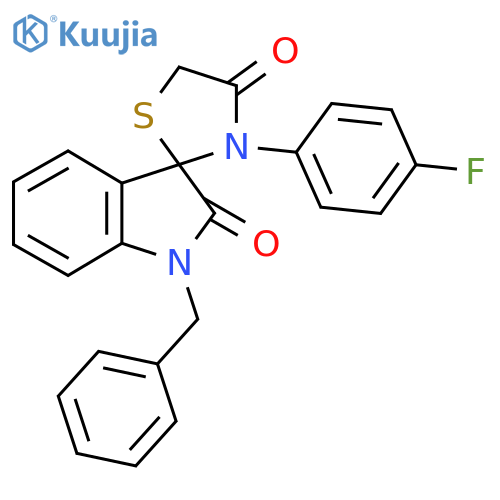 1-Benzyl-3'-(4-fluorophenyl)-1,2-dihydrospiro[indole-3,2'-[1,3]thiazolidine]-2,4'-dione structure