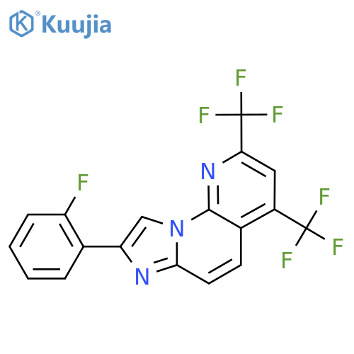8-(2-Fluorophenyl)-2,4-bis(trifluoromethyl)imidazo[1,2-a][1,8]naphthyridine structure