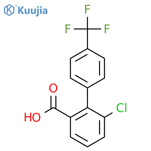 3-Chloro-2-[4-(trifluoromethyl)phenyl]benzoic acid structure
