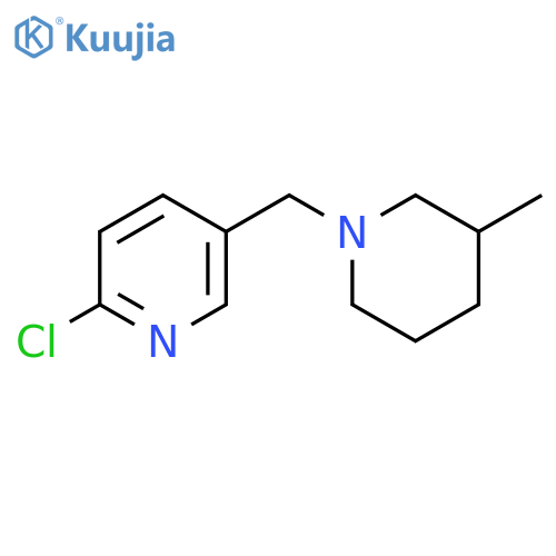 Pyridine, 2-chloro-5-[(3-methyl-1-piperidinyl)methyl]- structure