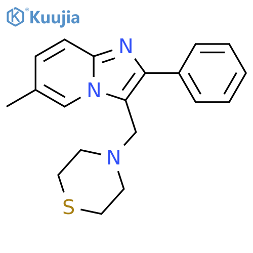 4-({6-methyl-2-phenylimidazo[1,2-a]pyridin-3-yl}methyl)thiomorpholine structure