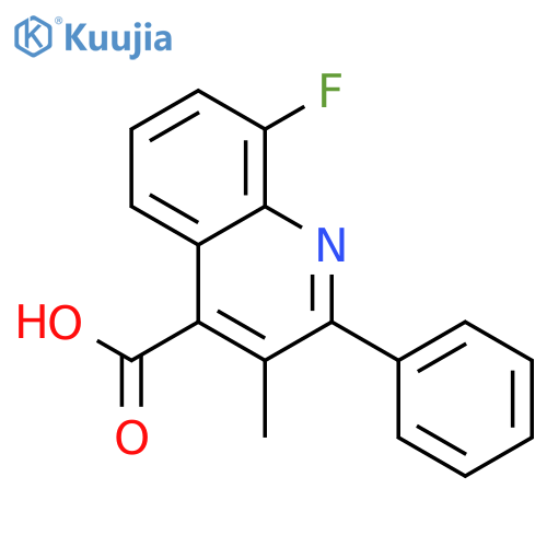 4-Quinolinecarboxylic acid, 8-fluoro-3-methyl-2-phenyl- structure