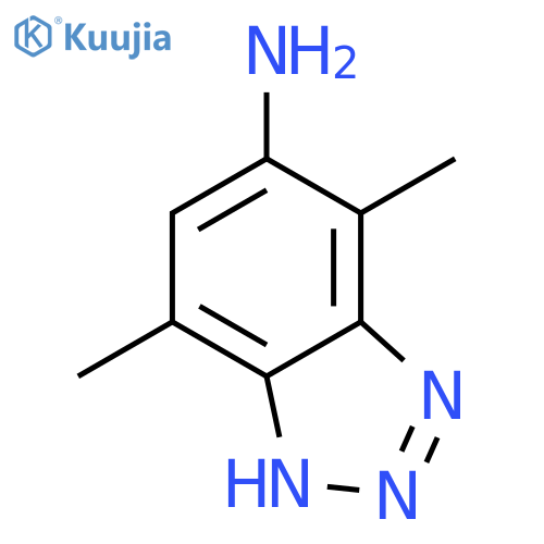 1,2,3-Benzotriazole, 5-amino-4,7-dimethyl- (1CI) structure