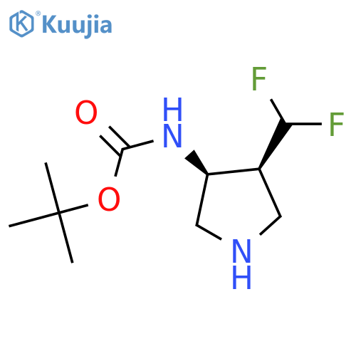 tert-butyl N-[(3S,4S)-4-(difluoromethyl)pyrrolidin-3-yl]carbamate structure