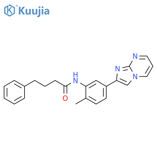 N-(5-{imidazo1,2-apyrimidin-2-yl}-2-methylphenyl)-4-phenylbutanamide structure