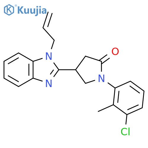 1-(3-chloro-2-methylphenyl)-4-1-(prop-2-en-1-yl)-1H-1,3-benzodiazol-2-ylpyrrolidin-2-one structure