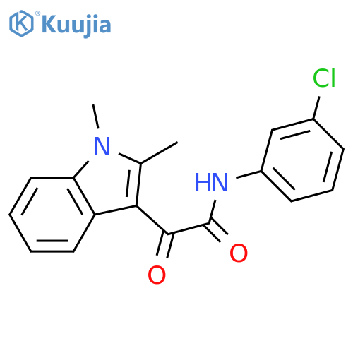 N-(3-chlorophenyl)-2-(1,2-dimethyl-1H-indol-3-yl)-2-oxoacetamide structure
