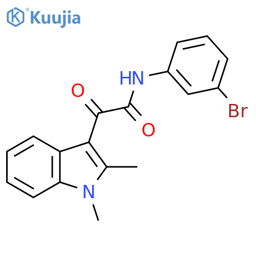 N-(3-bromophenyl)-2-(1,2-dimethyl-1H-indol-3-yl)-2-oxoacetamide structure