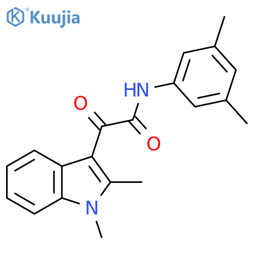 2-(1,2-dimethyl-1H-indol-3-yl)-N-(3,5-dimethylphenyl)-2-oxoacetamide structure