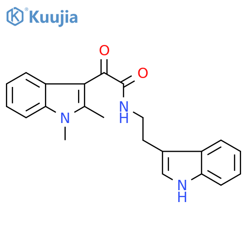 2-(1,2-dimethyl-1H-indol-3-yl)-N-2-(1H-indol-3-yl)ethyl-2-oxoacetamide structure