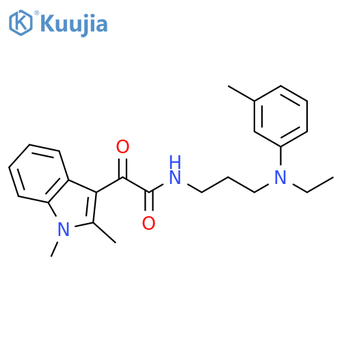 2-(1,2-dimethyl-1H-indol-3-yl)-N-{3-ethyl(3-methylphenyl)aminopropyl}-2-oxoacetamide structure