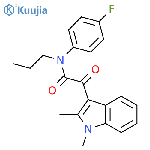 2-(1,2-dimethyl-1H-indol-3-yl)-N-(4-fluorophenyl)-2-oxo-N-propylacetamide structure