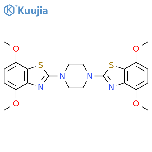 2-4-(4,7-dimethoxy-1,3-benzothiazol-2-yl)piperazin-1-yl-4,7-dimethoxy-1,3-benzothiazole structure