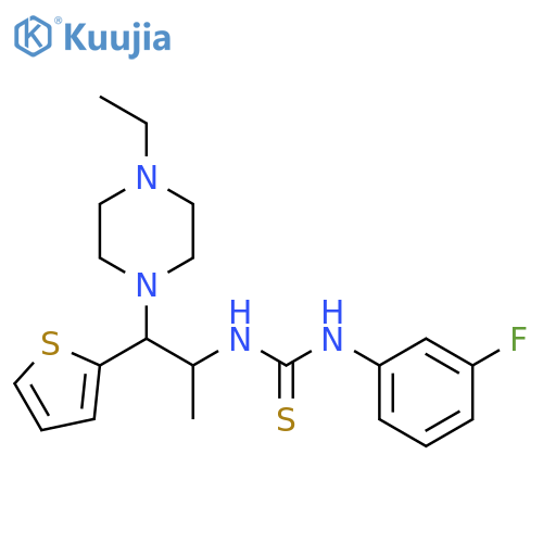 3-1-(4-ethylpiperazin-1-yl)-1-(thiophen-2-yl)propan-2-yl-1-(3-fluorophenyl)thiourea structure
