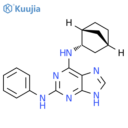 6-n-(3-bicyclo[2.2.1]heptanyl)-2-n-phenyl-7h-purine-2,6-diamine structure