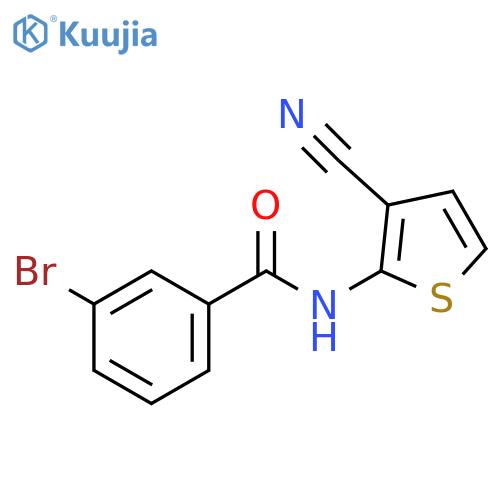 3-bromo-N-(3-cyanothiophen-2-yl)benzamide structure