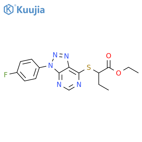 ethyl 2-{3-(4-fluorophenyl)-3H-1,2,3triazolo4,5-dpyrimidin-7-ylsulfanyl}butanoate structure