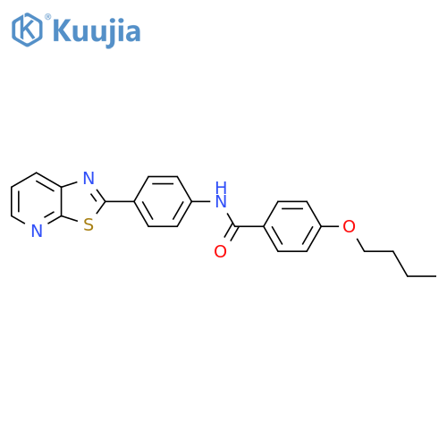 4-butoxy-N-(4-{1,3thiazolo5,4-bpyridin-2-yl}phenyl)benzamide structure