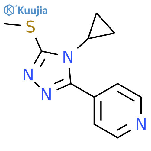 Pyridine, 4-[4-cyclopropyl-5-(methylthio)-4H-1,2,4-triazol-3-yl]- structure